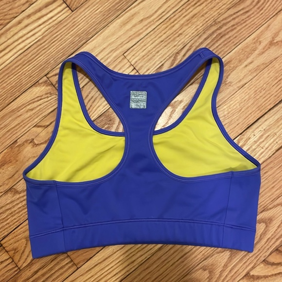 Nike Pro Women’s Size Vintage Medium Purple Yellow Sports Bra - Picture 4 of 8
